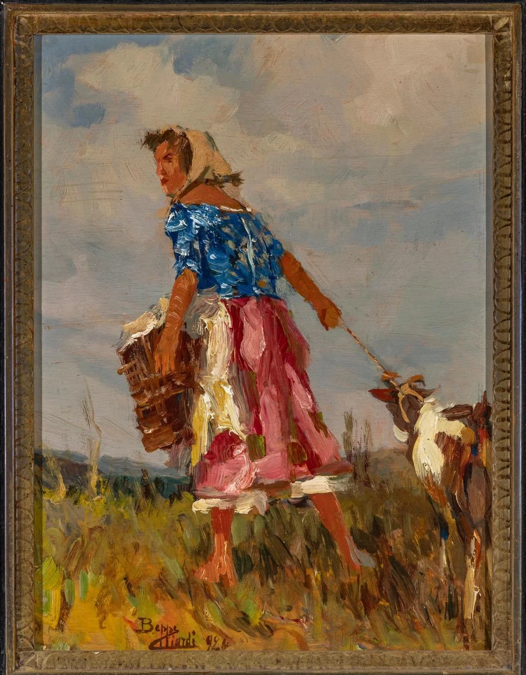 Contadina con capretta